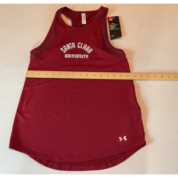 Under Armour Womens Santa Clara University Red HeatGear Racerback Tank Top XS - Picture 8 of 12
